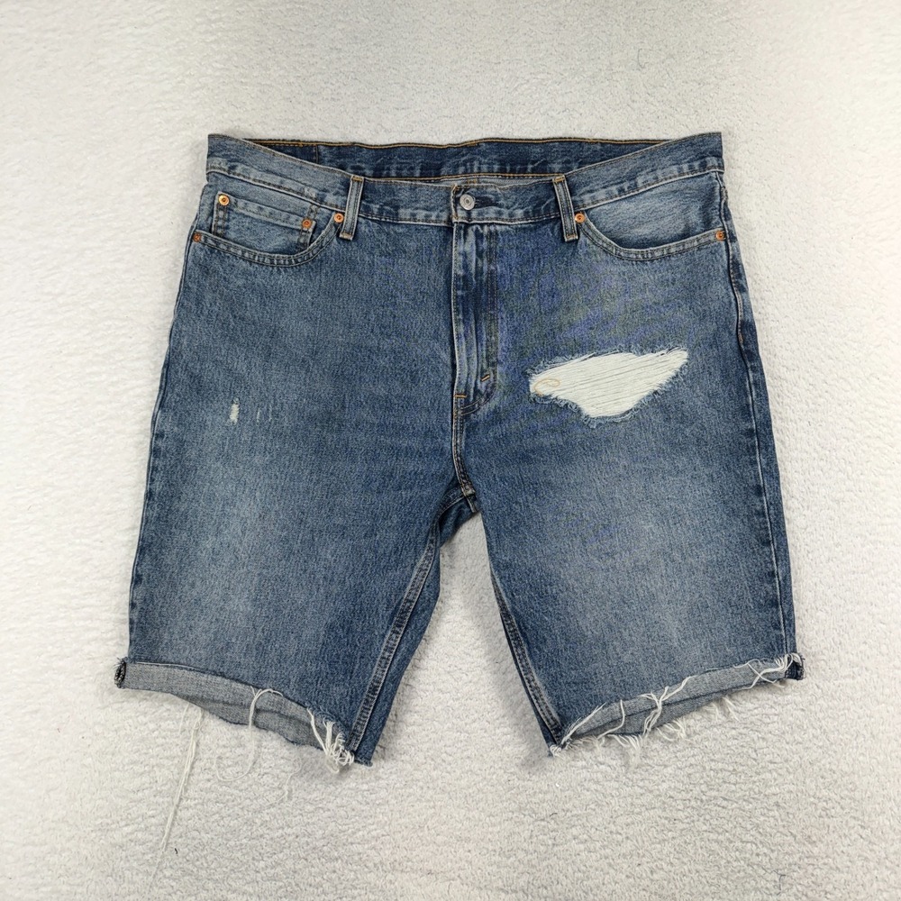 Levis 511 Slim Fit Distressed Denim Cut-Off Shorts Mens 40 Blue W41x9.5 Grunge